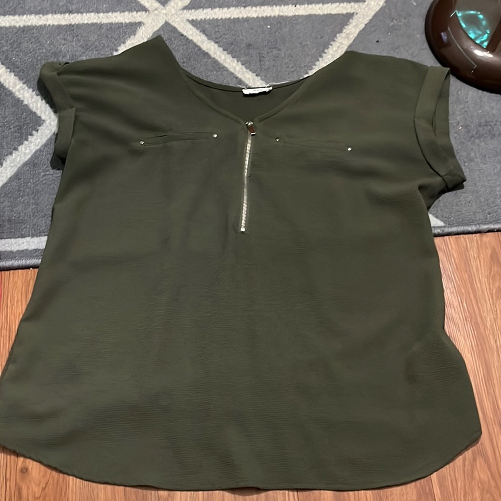Olive green blouse